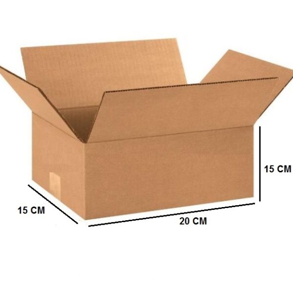 Tek Oluklu Koli 20x15x15 Cm Esmer C Dalga