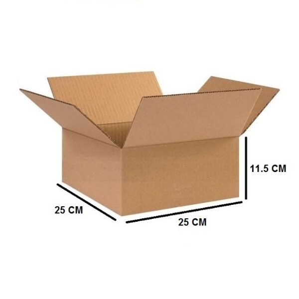 Tek Oluklu Koli, Ürün Kolisi, Kitap Kolisi 25x25x11,5 Cm Esmer C Dalga