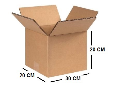 Çift Oluklu Koli, Taşıma Kolisi 30x20x20 Cm Esmer BC Dalga