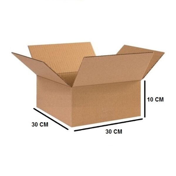 Tek Oluklu Koli, Çok Amaçlı Koli 30x30x10 Cm Esmer C Dalga
