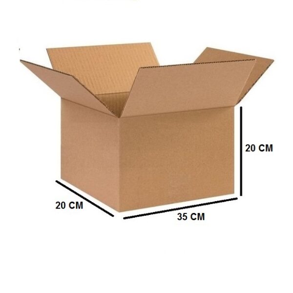 Tek Oluklu Koli, Ürün Kolisi 35x20x20 Cm Esmer C Dalga