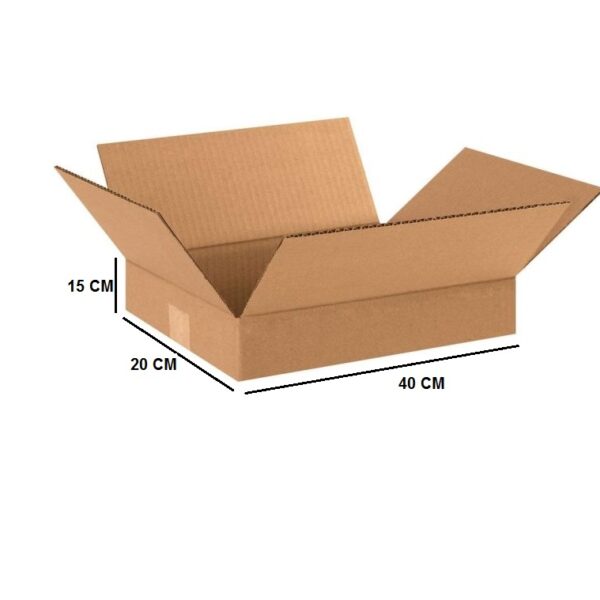 Tek Oluklu Koli 40x20x15 Cm Esmer C Dalga